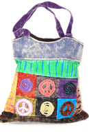 Peace & Om Patchwork Jhola Carry Bag | Wild Lotus