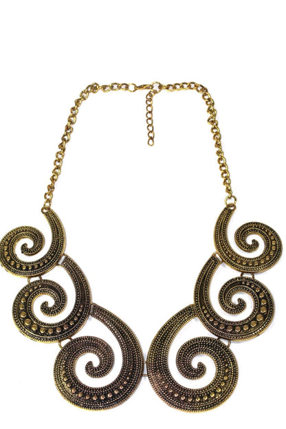 Antique Six Spirals Statement Necklace