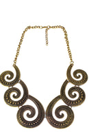 Antique Six Spirals Statement Necklace