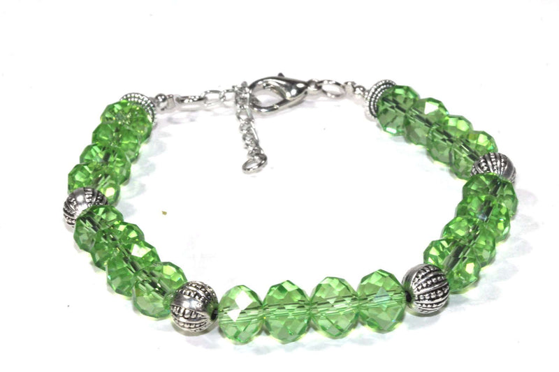 Sparkly Green Crystal Beads Bracelet
