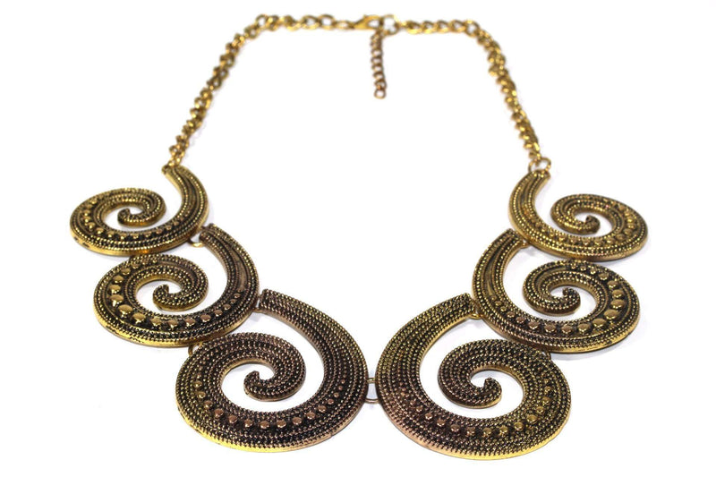 Antique Six Spirals Statement Necklace | Wild Lotus