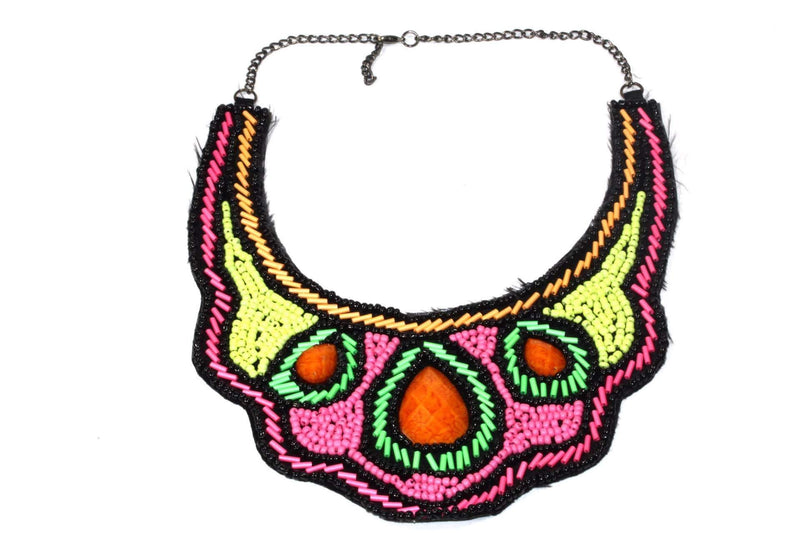 Electric Colors Bib Style Necklace