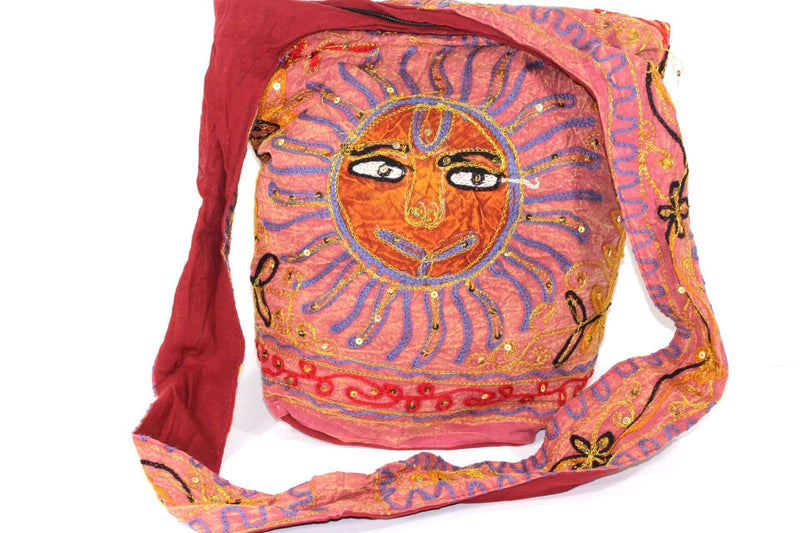 Red Happy Sun Jhola Bag