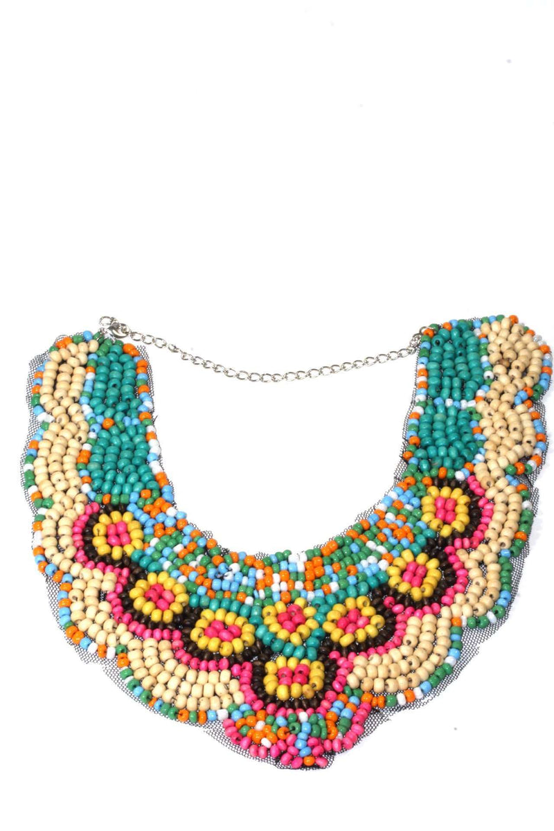 Multi Color Southwest Classic Colors Bib Style Necklace