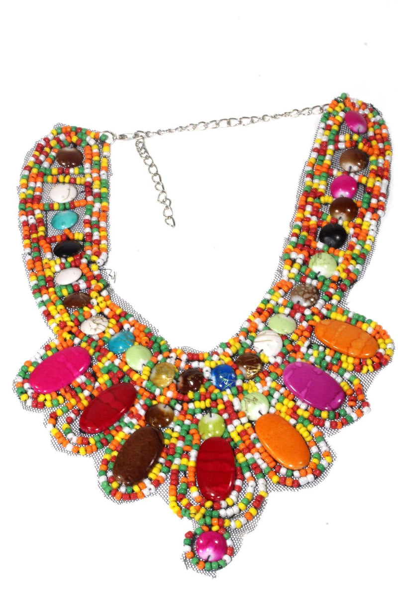 Rio Colorful Bib Style Necklace