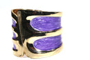 Purple Twinkling Enamel Hinged Bangle