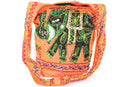 Saffron Colorful Elephant Sling Jhola Bag
