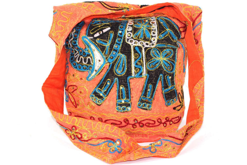 Sunset Colorful Elephant Sling Jhola Bag