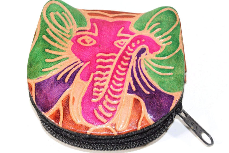 Festival Elephant Leather Coin Purse