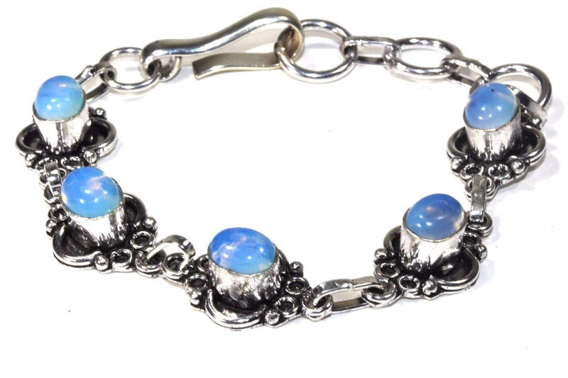 Blue Aqua Glass Classic Bracelet