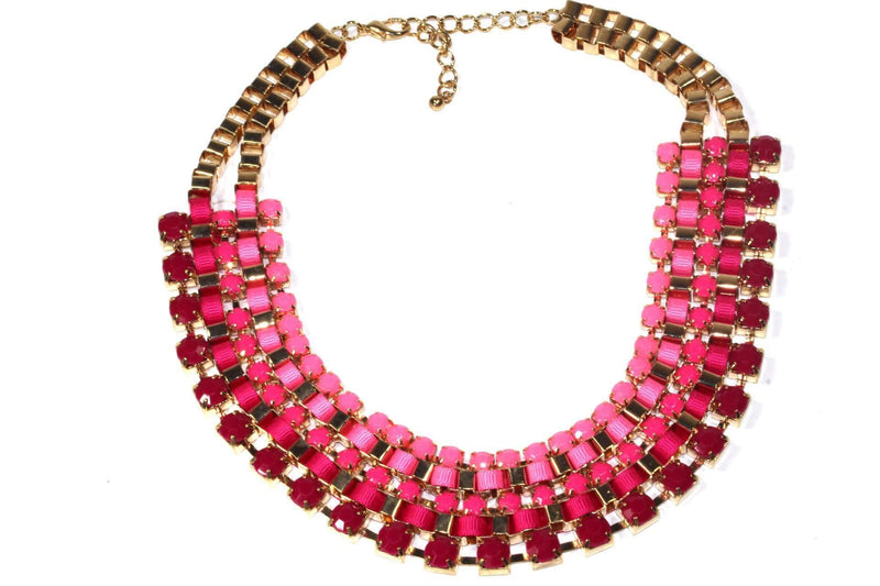 Pink Royalty Statement Necklace