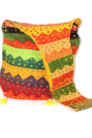 Carnival Wave Patchwork Jhola Bag by Wild Lotus