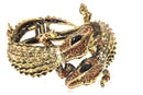 Amber Crocodile Statement Bangle