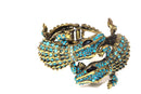 Aqua Crocodile Statement Bangle