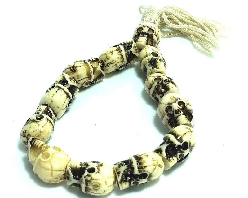 Bone White Tribal Skull Bracelet