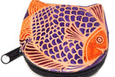 Colorful Fishies Coin Leather Purse by Wild Lotus