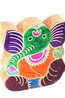 Green Ganesha Elephant Leather Piggy Bank
