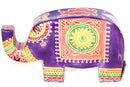 Purple Festival Elephant Leather Piggy Bank
