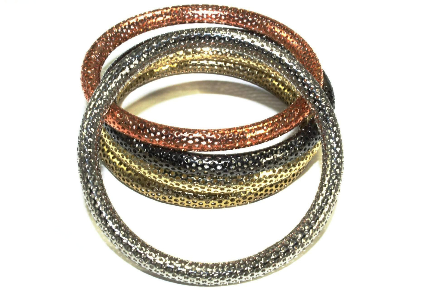 Multi Metallic Bangles Stack