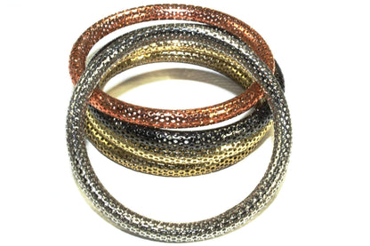 Multi Metallic Bangles Stack