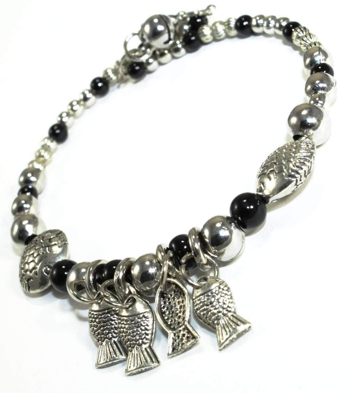 Black Blowfish & Buddies Charm Bracelet