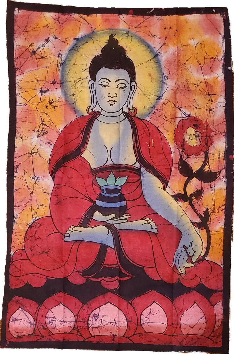 Buddha Calling the Earth to Witness Mudra Enlightenment Double Sided Banner