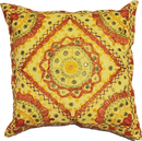 Indian Mirror Work Chandrama Cushion Cover Design Home Accent Furnishing - 16" x 16"