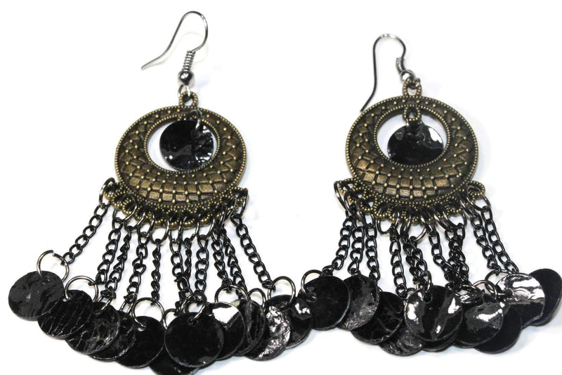 Black Carnival Gypsy Earrings