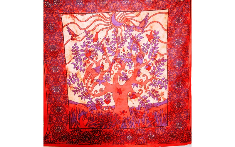 Red Crescent Moon Garden Art Decorative Border Wall Tapestry | Wild Lotus® | @wildlotusbrand