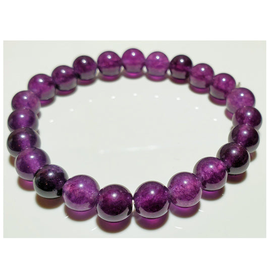8mm Amethyst Bead Elastic Stretch Bracelet  | Wild Lotus® | @wildlotusbrand