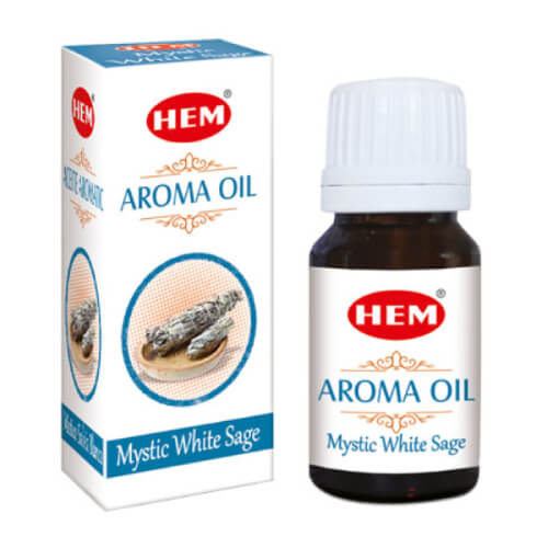 HEM Aroma Oils | 10 ml Bottle | Aromatherapy Scents - Mystic White Sage