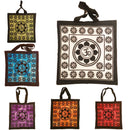 Aum Sanskrit Symbol Lotus Chakra Tie Dye Market Tote Bag Canvas Graphic