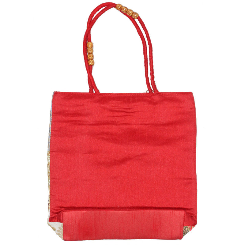 Banarasi Raw Silk Patchwork Sequin Zardozi Embroidery Lace Tote Bag | Wild Lotus® | @wildlotusbrand