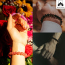 8mm Black Onyx Beaded Elastic Stretch Bracelet