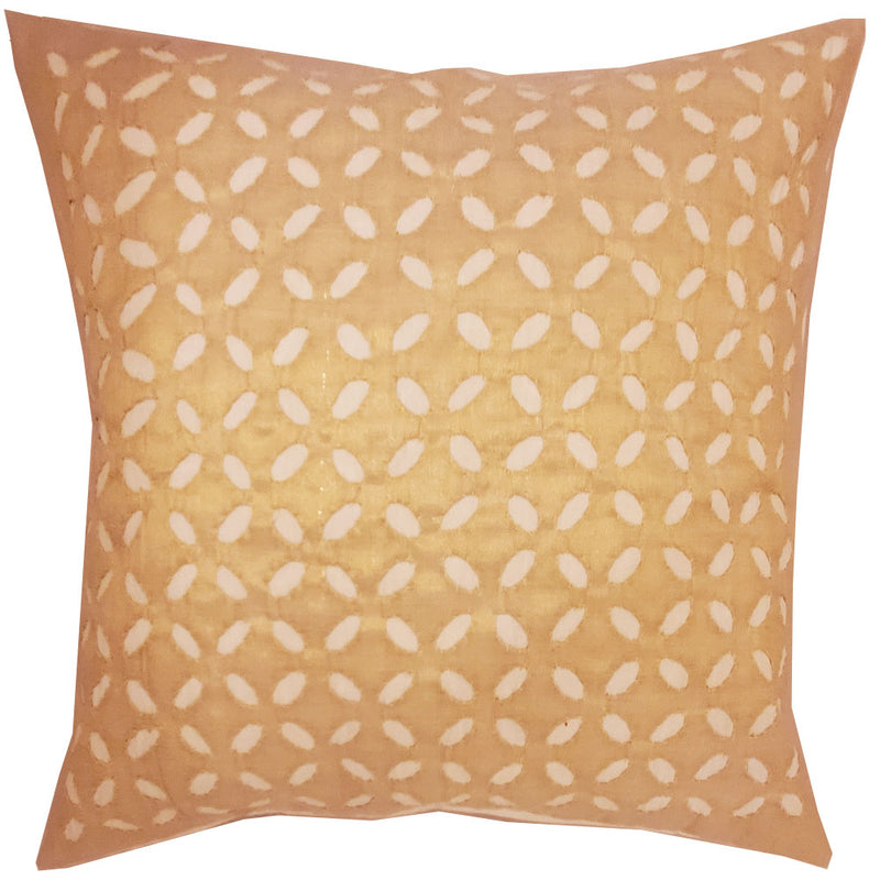 Beige Indian Cushion Cover Everyday Home Accent Furnishing - 16" x 16" | @wildlotusbrand | Wild Lotus®