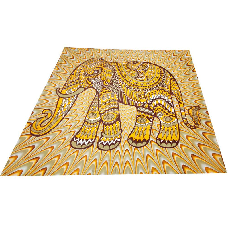 Orange Festival Boho Jeweled Elephant Home Decor Tapestry | @wildlotusbrand | Wild Lotus®