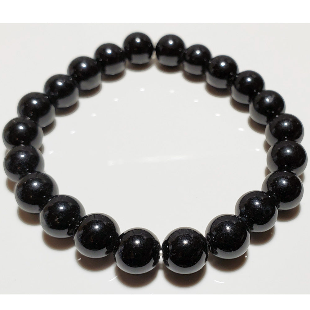 8mm Black Onyx Beaded Elastic Stretch Bracelet | Wild Lotus® | @wildlotusbrand