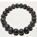 8mm Black Labradorite Beaded Elastic Stretch Bracelet | Wild Lotus® | @wildlotusbrand