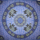 Blue Grand Elephant Festival Mandala Tapestry