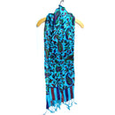 Bl;ue Paisley Garden Scarf