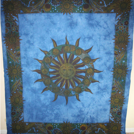 Blue Sun Chakra & Sun Signs Tapestry