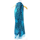 Blue Animal Print Cotton Fabric Stole Pattern