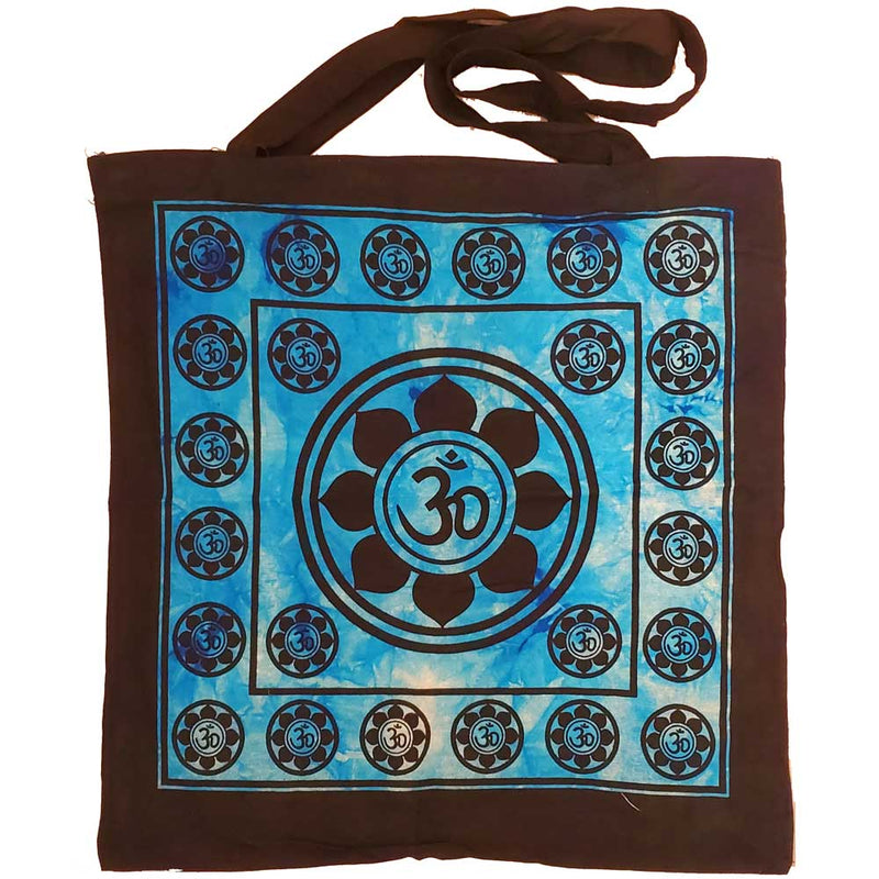 Aum Sanskrit Symbol Lotus Chakra Tie Dye Market Tote Bag Canvas Graphic | Wild Lotus®