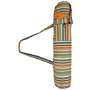 Blue Geometric Pattern Cotton Vintage Dhurrie Yoga Mat Bag Carrier with Front Pocket | Wild Lotus® | @wildlotusbrand