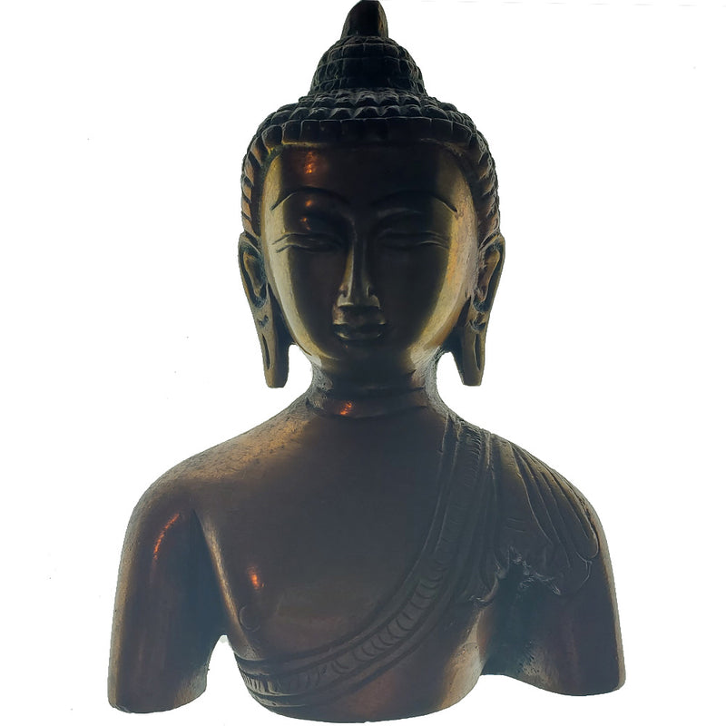 Brass Buddha Bust Figurine Showpiece