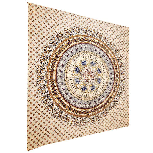 Brown Elephants & Birds Tapestry | @wildlotusbrand | Wild Lotus®