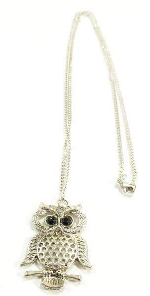 Base Metal Cutie Hooty Owl Necklace