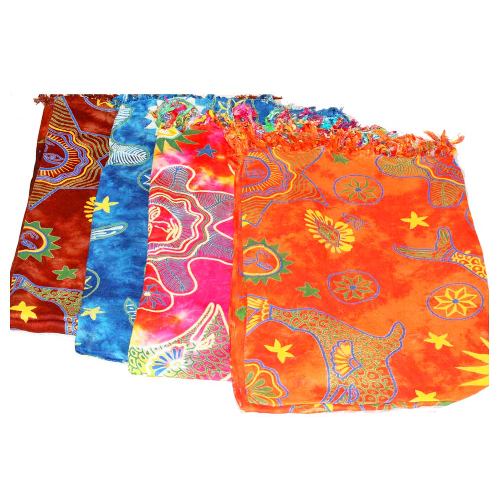 Celestial Artwork Bohemian Seashell Tassel Scarf | Wild Lotus® | @wildlotusbrand