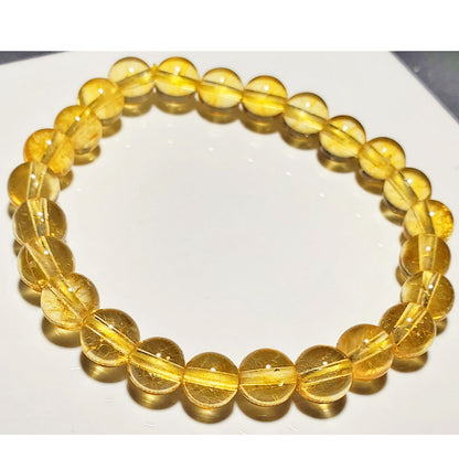 8mm Citrine Beaded Elastic Stretch Bracelet | Wild Lotus® | @wildlotusbrand