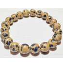 8mm Dalmatian Beaded Elastic Stretch Bracelet | Wild Lotus® | @wildlotusbrand